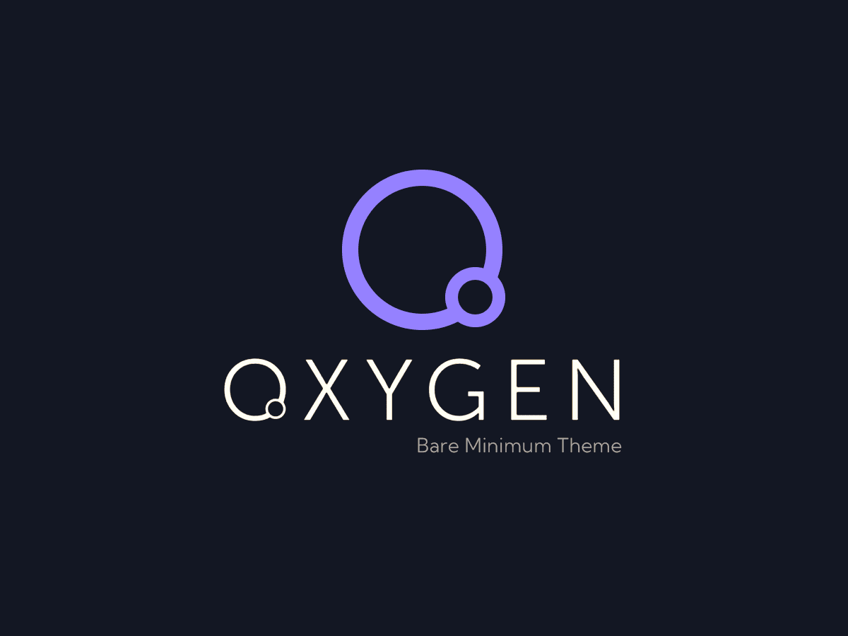 Oxygen Bare Minimum Theme
