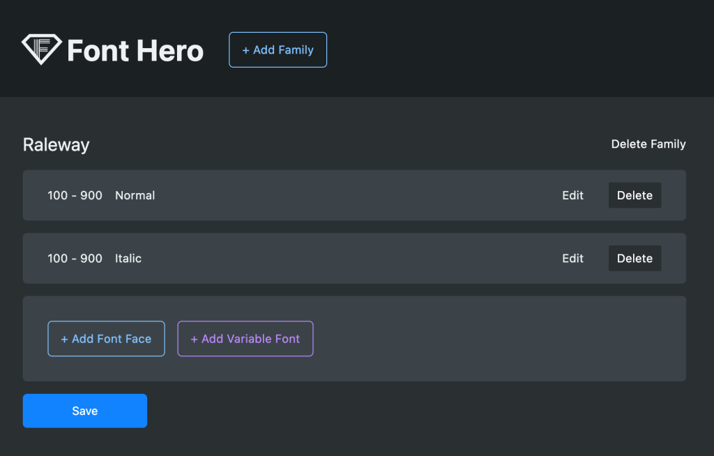 font hero multiple variable font files preview