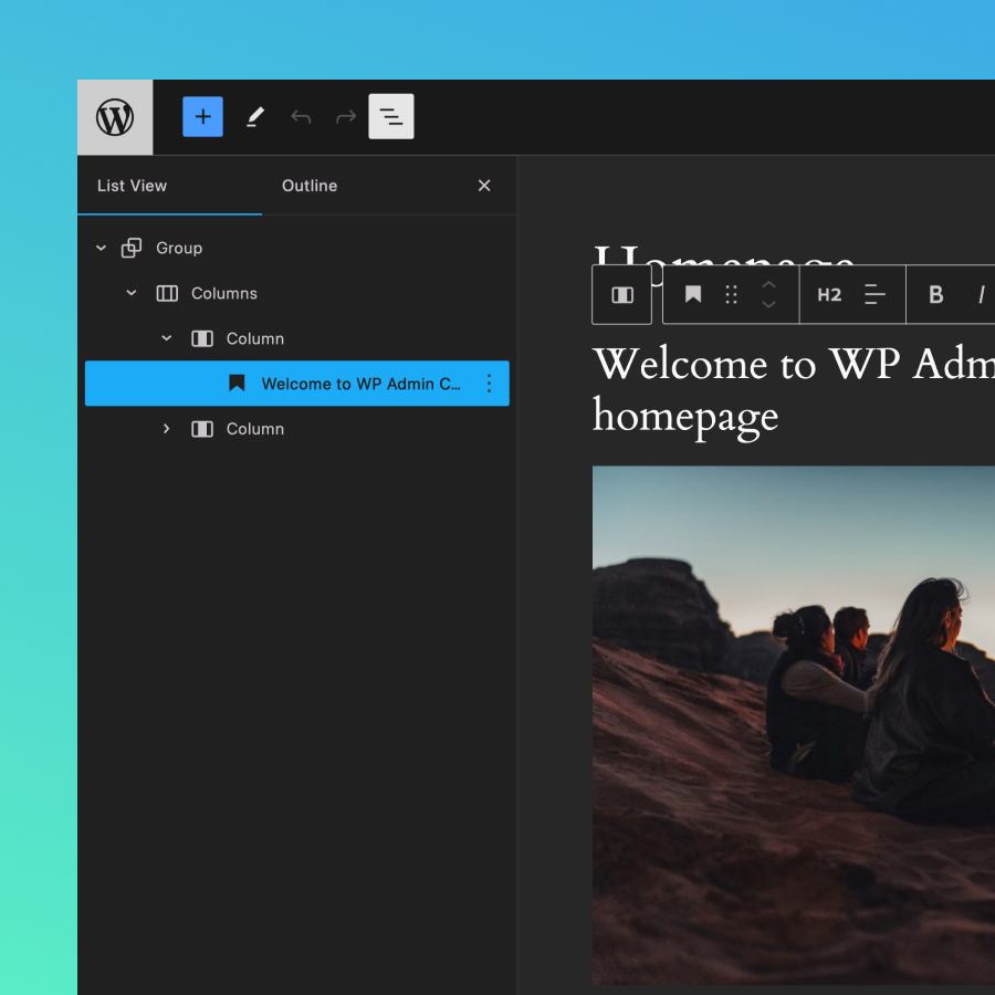 wp admin cleaner dark theme gutenberg