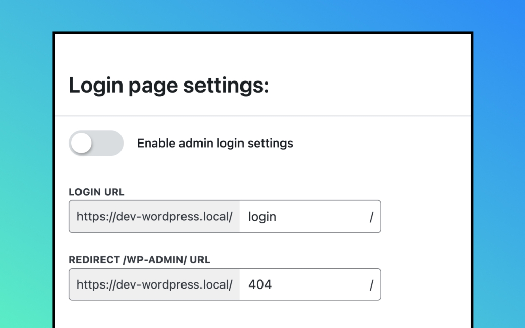 wp admin cleaner redirects