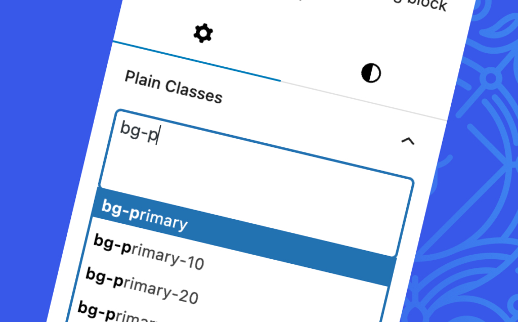 claases autocomplete