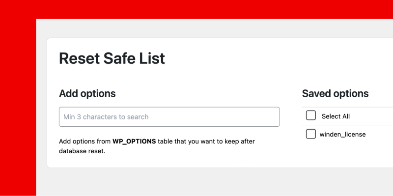 devkit reset safe list