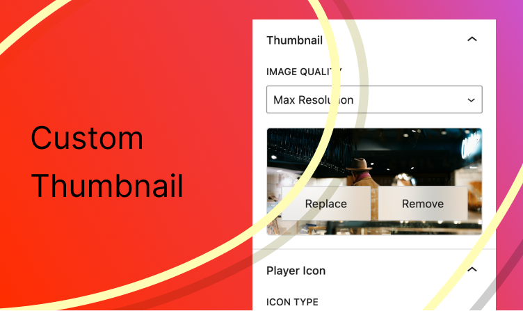 Choosing thumbnail quality or a custom thumbnail in Lazy Load for YouTube