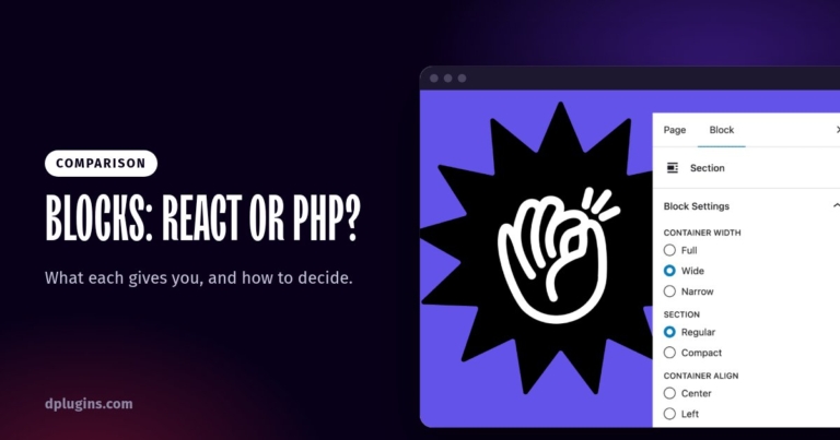 Custom Gutenberg Blocks: React or PHP?