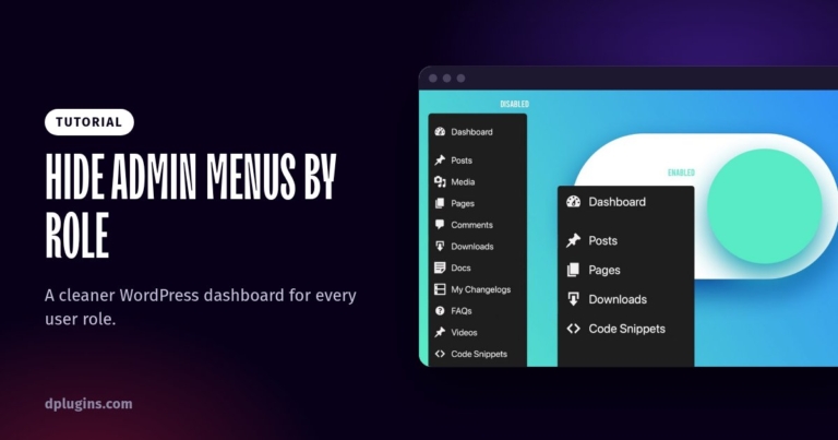 How to Hide WordPress Admin Menu Items by User Role