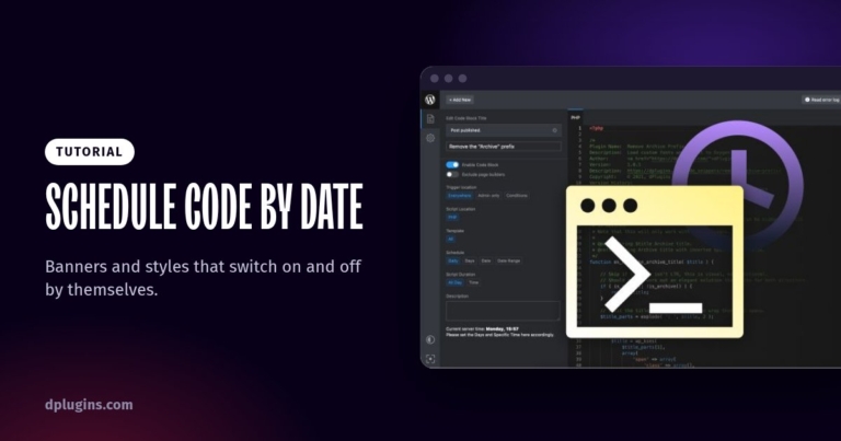 How to Schedule CSS and JavaScript by Date and Time in WordPress