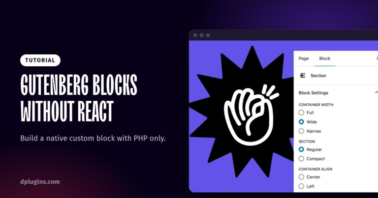 How to Create a Custom Gutenberg Block Without React