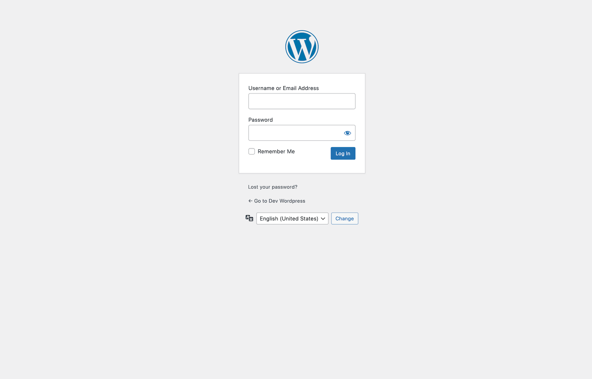 wordpress — native login